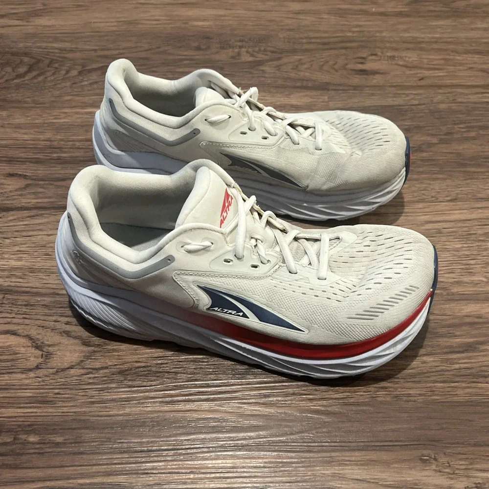 Altra Via Olympus Womens Size 10 Wide Running Shoes Off White Foot Shape